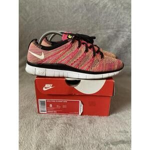 Nike Free Run Flyknit NSW Pink Flash Mens Sz 8